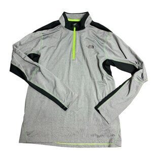 North Face‎ Mens Med Grey Kilowatt 1/4 Zip Ls Cba8 Flashdry